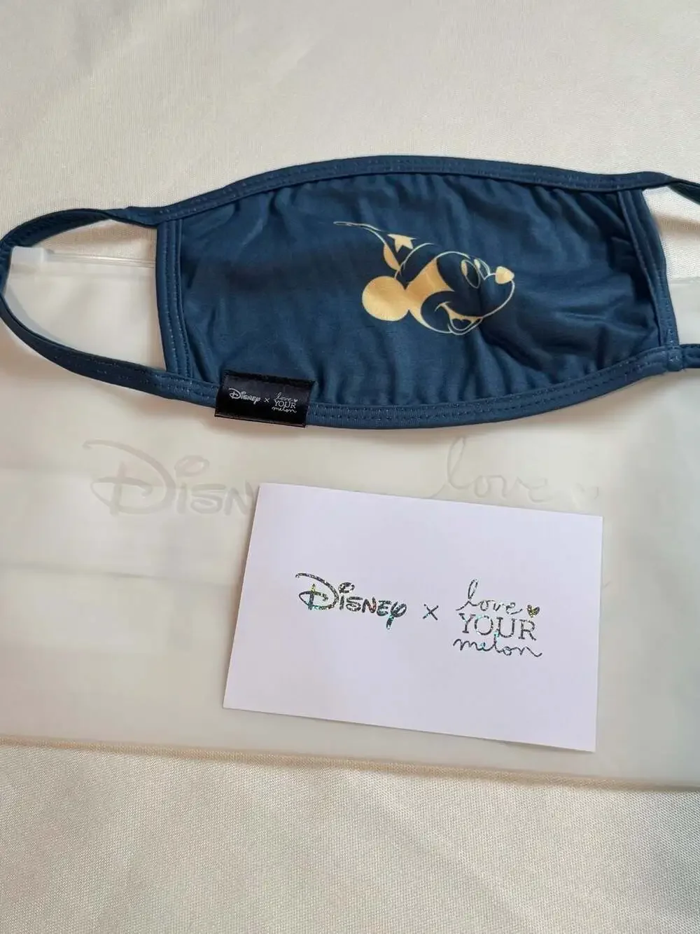 Disney x Love Your Melon Mickey Mouse Adult Face Mask Blue NIP Rare